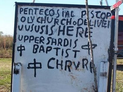 bad church signs Maurilio Amorim